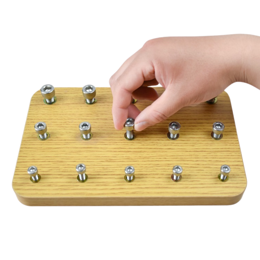 Hand Function Rehabilitation Training Equipment Screws Montessori Fine Motor Skill Board