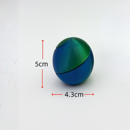 3D Print Spiral Egg Sensory Turning Fidget Egg Curls and Swirls