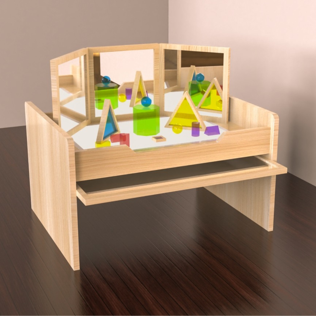 Large Wooden 3-Way Mirror kids Education childcare Acrylic mirror