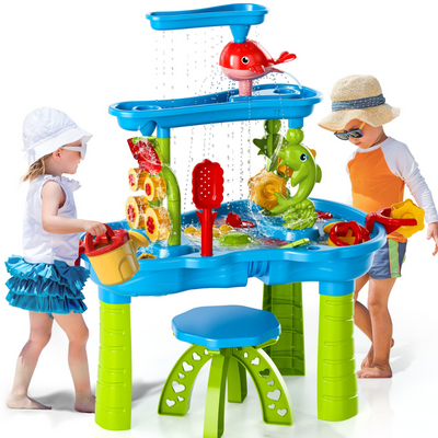 AquaPlay – Plaisirs d'été & Découverte – Table de jeu sable et eau 3 niveaux