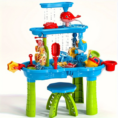 AquaPlay – Plaisirs d'été & Découverte – Table de jeu sable et eau 3 niveaux