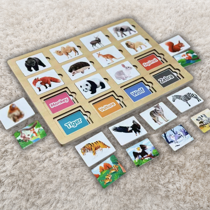 Montessori Multilayer Educational Animal Match Up Puzzle