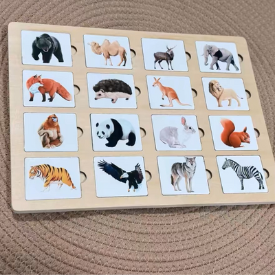 Montessori Multilayer Educational Animal Match Up Puzzle