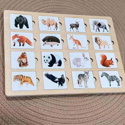 Montessori Multilayer Educational Animal Match Up Puzzle