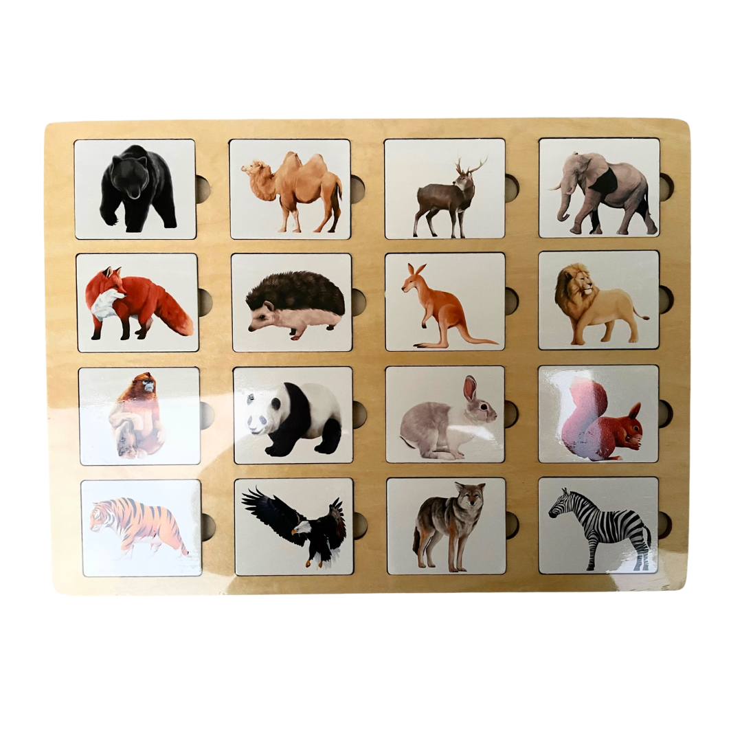 Montessori Multilayer Educational Animal Match Up Puzzle