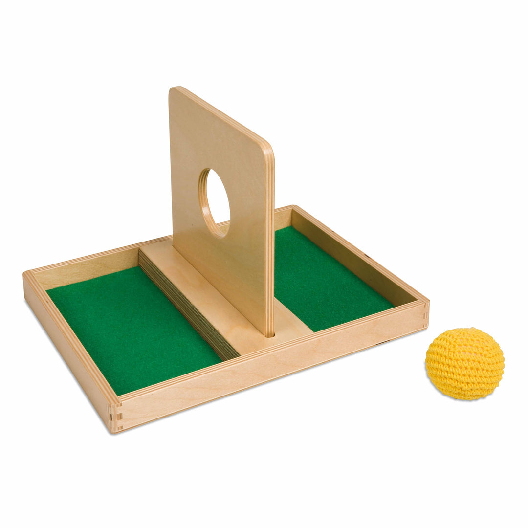 Montessori Imbucare Board with Knit Ball