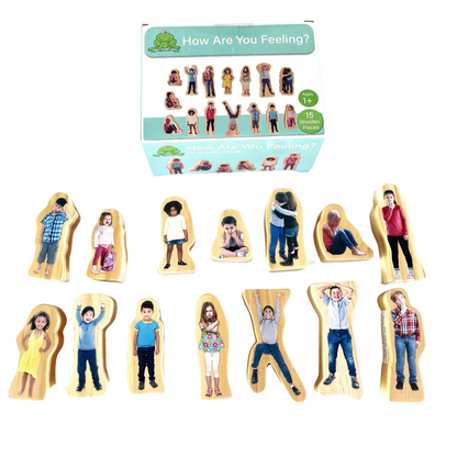 The Freckled Frog How are you feeling Block Set of 15 People Emotions Learning Toy