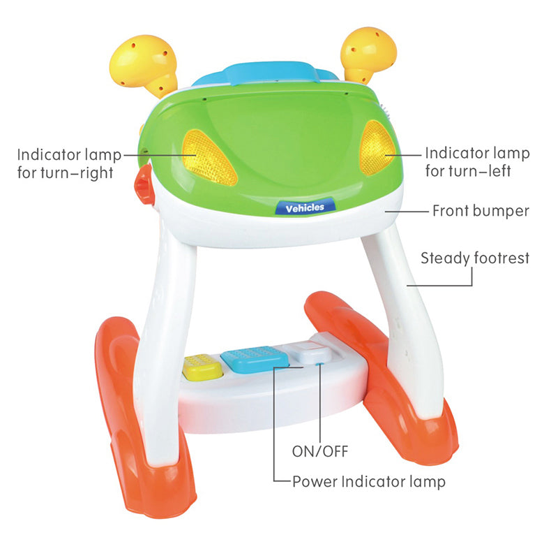 Toddler Interactive Driving Simulator Toy with Controls and Sounds