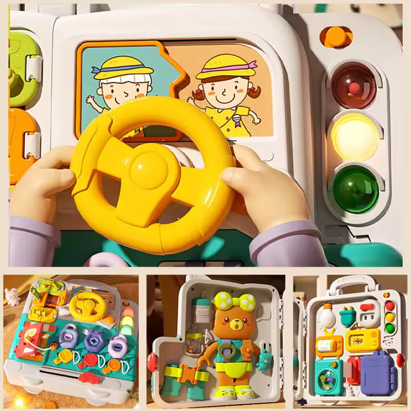 Kit de tablero de actividades sensoriales con luz y sonido Mega Multi-actividades para aprendizaje - 514