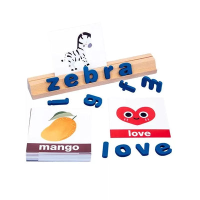 Zebra Vocabulary Building Wooden Spelling Game - 6675