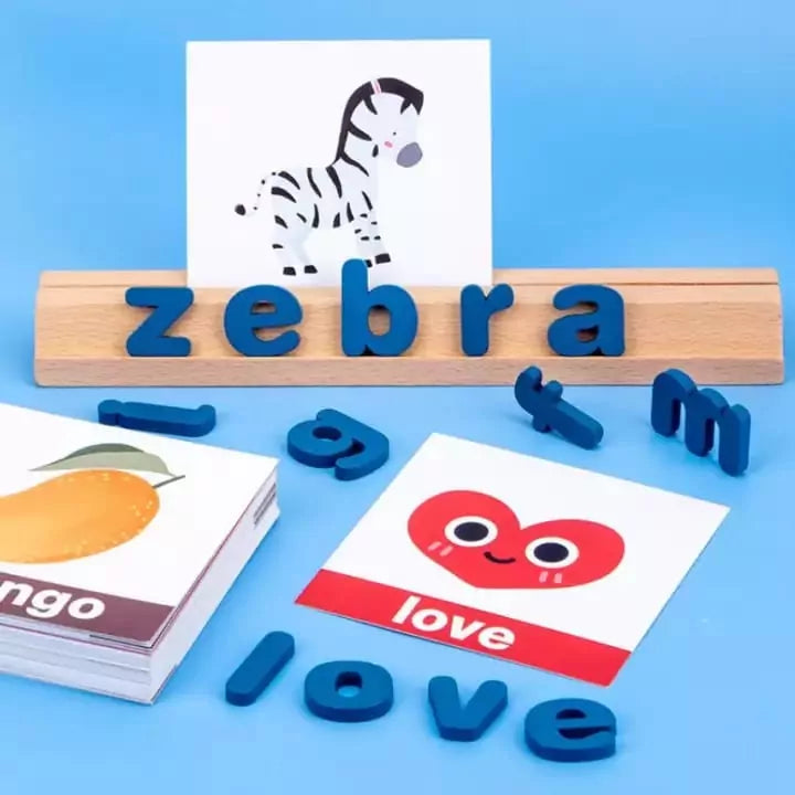 Zebra Vocabulary Building Wooden Spelling Game - 6675