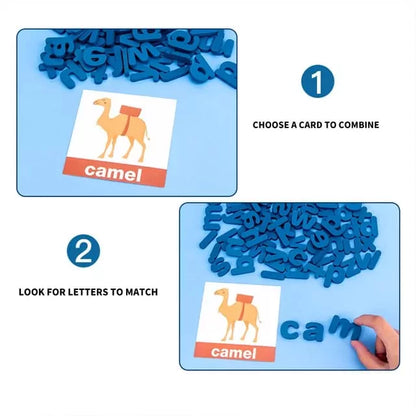 Zebra Vocabulary Building Wooden Spelling Game - 6675