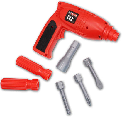 WKS-B 2-in-1 Workshop and Tools Carrycase Play Set with Fold up Design, Multiple Accessories and Electric Drill