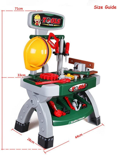 WKS-G Kit d'établi de jeu avec divers accessoires d'outils inclus – Cadeau pour enfants