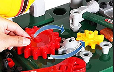 WKS-G Kit d'établi de jeu avec divers accessoires d'outils inclus – Cadeau pour enfants