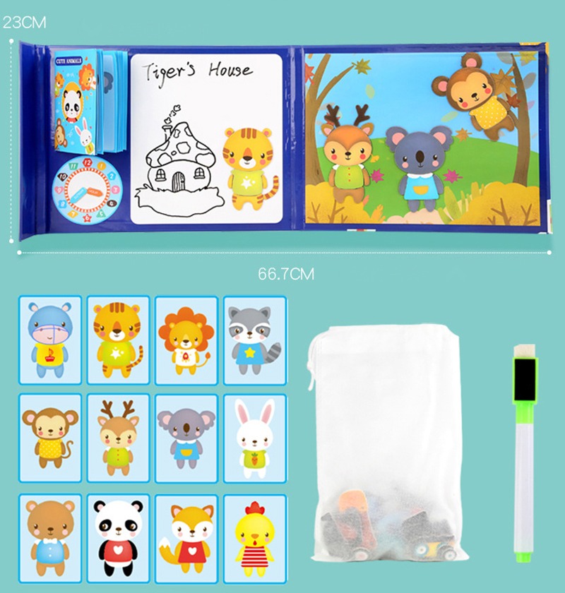 Animal Creative Magnetic Puzzle Pad - 729