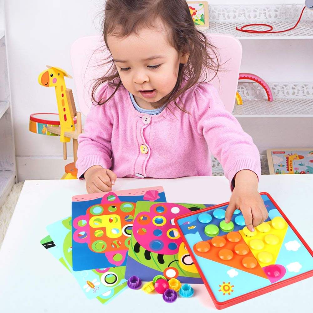 3D Puzzles Button Art Color Matching