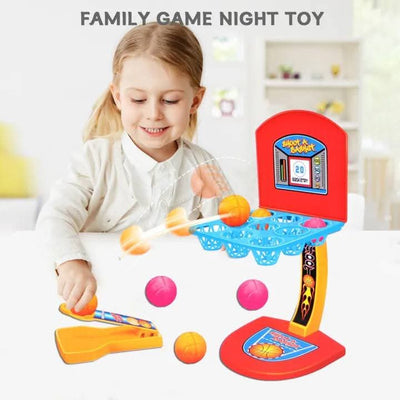 Fidtoy Mini Juego de Baloncesto de Escritorio con Aro y Catapultas
