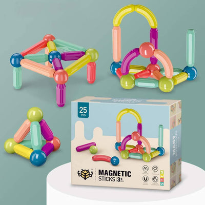 Fidtoy Magnetic Building Sticks and Balls Set 25 PCS STEM Toy