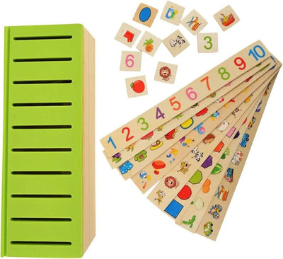 Fidtoy Caja clasificadora de madera – Juguete educativo Montessori para niños de 3+ años