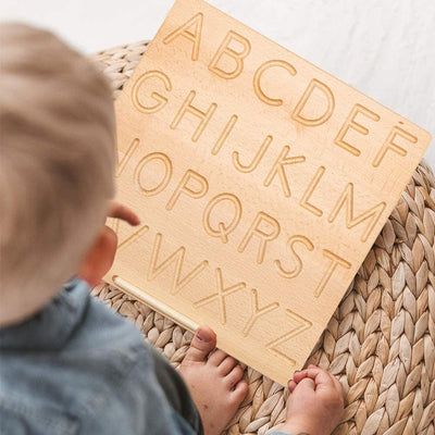Pizarra de bambú para trazar letras