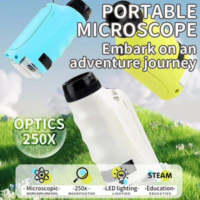 STEAM Portable Microscope Optics 250x Times Experiment Kit - 29A