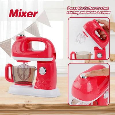 Fidtoy Pretend Play Toy Mixer – Kids Kitchen Role Play Appliance for Ages 3+