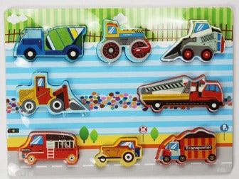 Wooden Sea Animals And Vehicles Learning Board