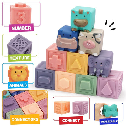 Baby Activity Soft Building Blocks Animal and Number - 313