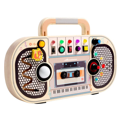 Tableau d'activités Montessori lumineux de voyage (Musique et interrupteurs LED)