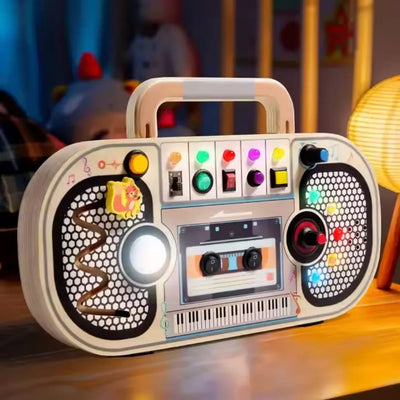 Tableau d'activités Montessori lumineux de voyage (Musique et interrupteurs LED)