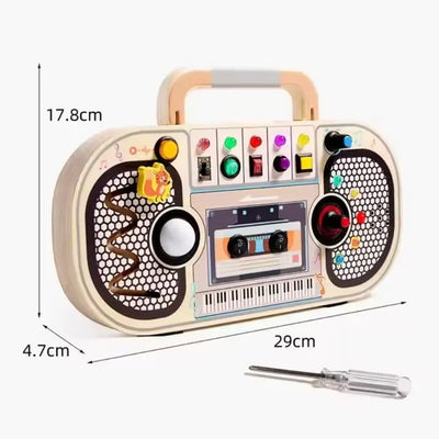 Tableau d'activités Montessori lumineux de voyage (Musique et interrupteurs LED)