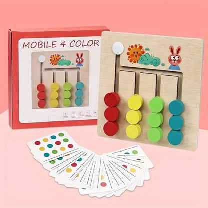 Small Wooden 4 Colour Logic Game - 061