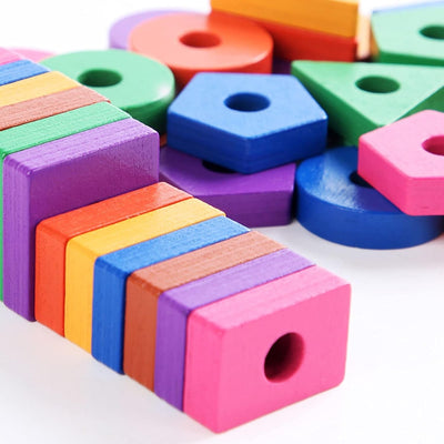 5in1 Color & Shape Block Matching Wooden Puzzle - 049