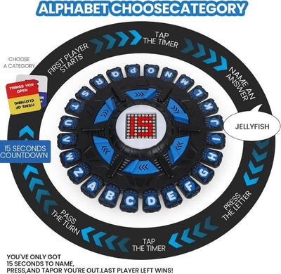 Alphabet Chess Board with Timer Fast Tapple Word Challenge Family Game - 813