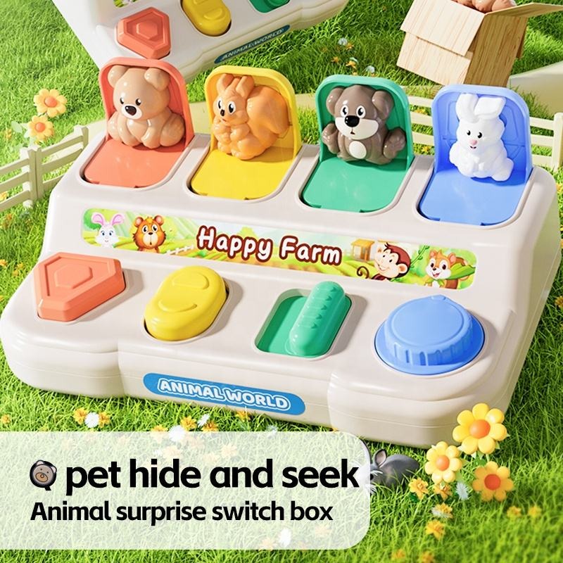 Cute Farm Animal Pop-Up Puzzle Press & Twist - B24