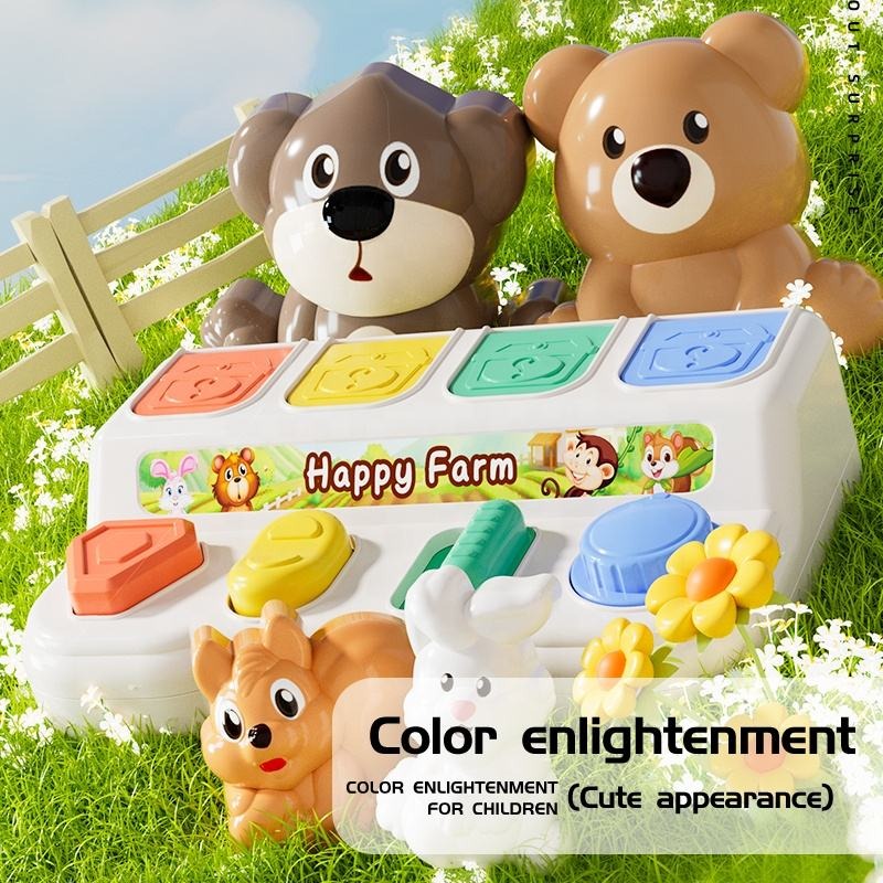 Cute Farm Animal Pop-Up Puzzle Press & Twist - B24