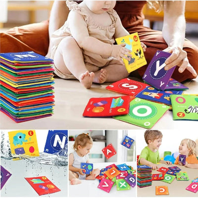 Tarjetas de tela suave del alfabeto para la primera infancia de la A a la Z para el aprendizaje - 978