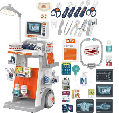 Realistic Medical Trolley Playset for Kids - 091