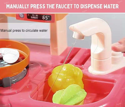 Realistic Kitchen Sink Play Set with Light & Sound - 255