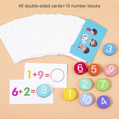 Fidtoy Juego de Aprendizaje de Operaciones Numéricas de Madera - Juguete de Matemáticas para Niños de 3+ años
