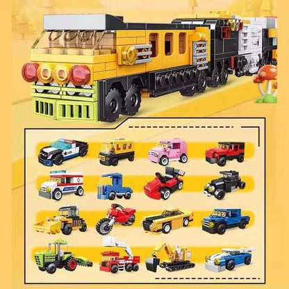 16-in-1 City Train Building Block Set | LEGO-Style Construction Kit