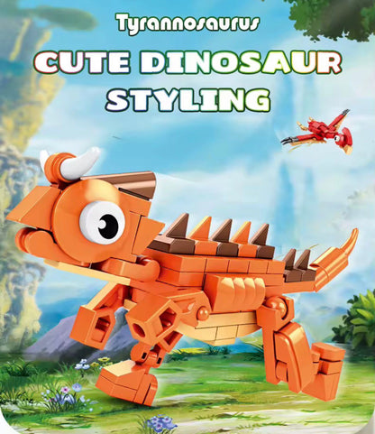 8-in-1 Dinosaur Building Block Set | 604 PCS | LEGO-Compatible Dino Creator Kit