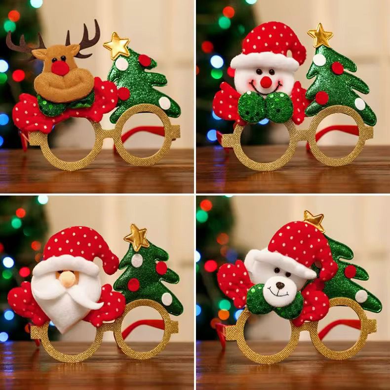 Christmas Party Glasses – Random from 4 Styles (Reindeer, Snowman, Santa, Teddy Bear)
