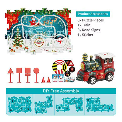 Christmas Train Puzzle Track Maze | 6pcs  puzzle set with train