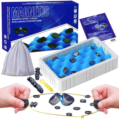 2in1 Magnetic Effect Chess Stone Family Board Game