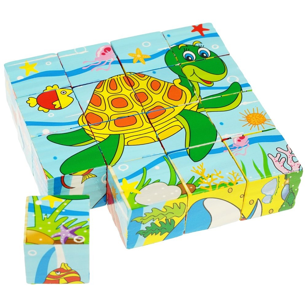Three Dimensional 6 Sided Block Puzzle Random Character - 031