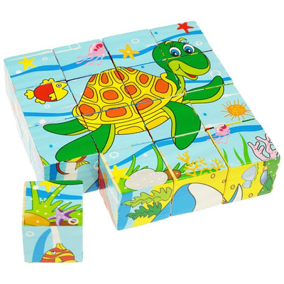 Three Dimensional 6 Sided Block Puzzle Random Character - 031