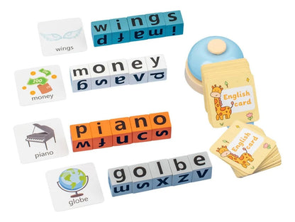 Wooden Spelling Blocks Game with Buzzer 2 to 4 Players - 584
