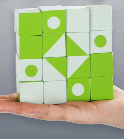 Wooden 3D Montessori Geometry Pattern Blocks